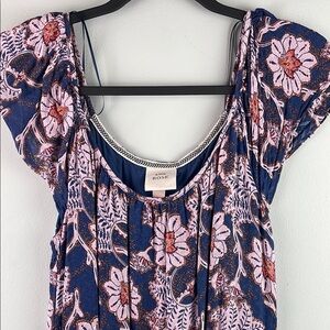 Knox Rose Floral Navy and Pink Floral Dress Size M